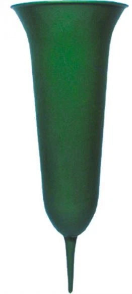 Grabvase 31 cm grün aus Kunststoff