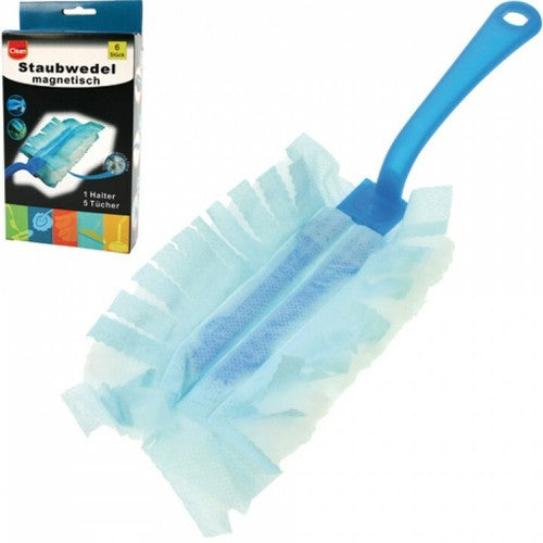 CLEAN magnetischer Staubwedel, 6-teilig, 1 Griff und 5 Bezüge