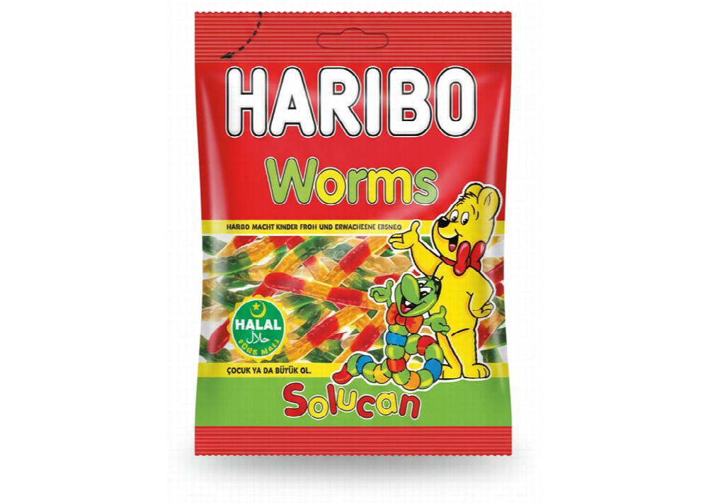 Haribo Halal-Würmer Solucan 100 g