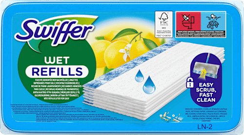 Swiffer Feuchte Bodentücher Nachfüllpack, 12 Stück, Citrusfrische