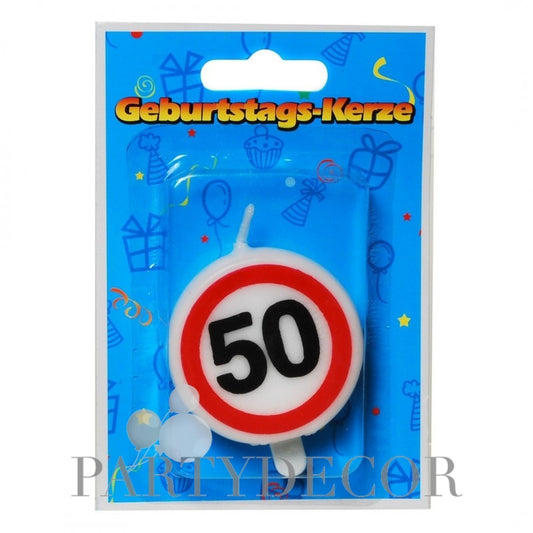 Udo Schmidt Tortenkerze „50“ zum 50. Geburtstag, 5 cm
